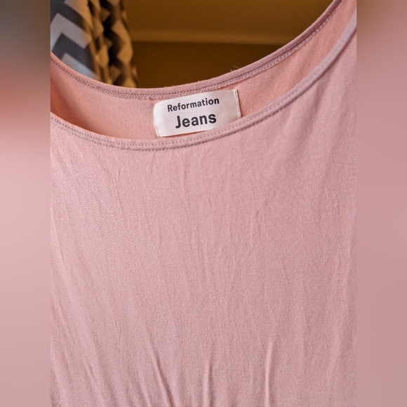 Reformation Rou Soft Pink Knit Midi Dress - Picture 5 of 7